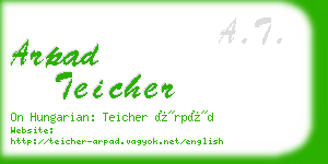 arpad teicher business card